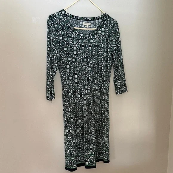Max Studio | Dresses | Max Studio Black And White Patterned Long Sleeve  Dress | Poshmark